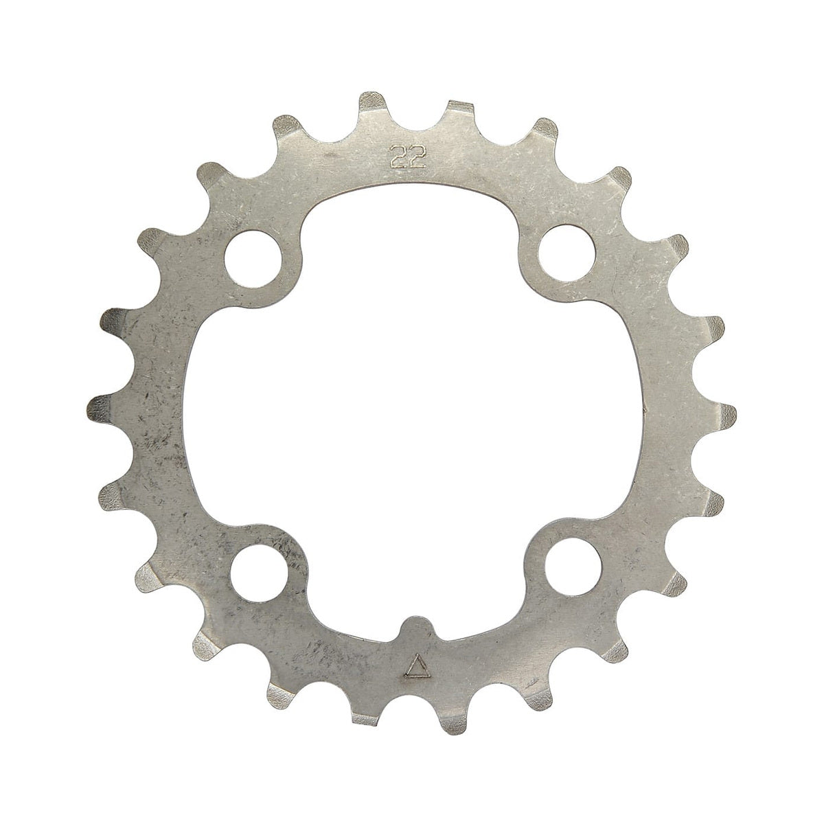 Inneres Kettenblatt STRONGLIGHT Edelstahl 9-fach, 4-Loch, 64 mm — Kettenblatt auf weißem Hintergrund
