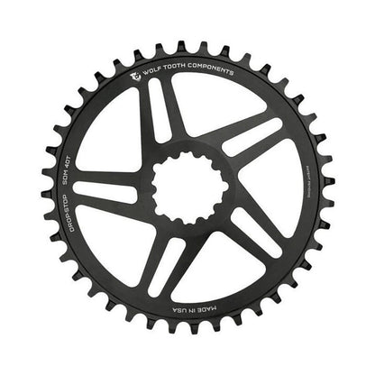 Einfach-Kettenblatt WOLF TOOTH BB30 SRAM Direct Mount — Kettenblatt auf weißem Hintergrund