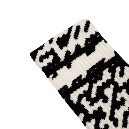 Socken BURGTEC EVERYDAY CREW PATTERNED Schwarz/Weiß