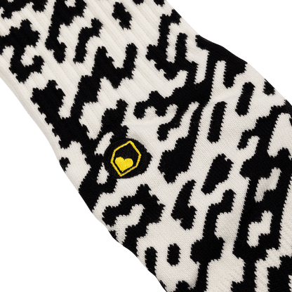 Socken BURGTEC EVERYDAY CREW PATTERNED Schwarz/Weiß