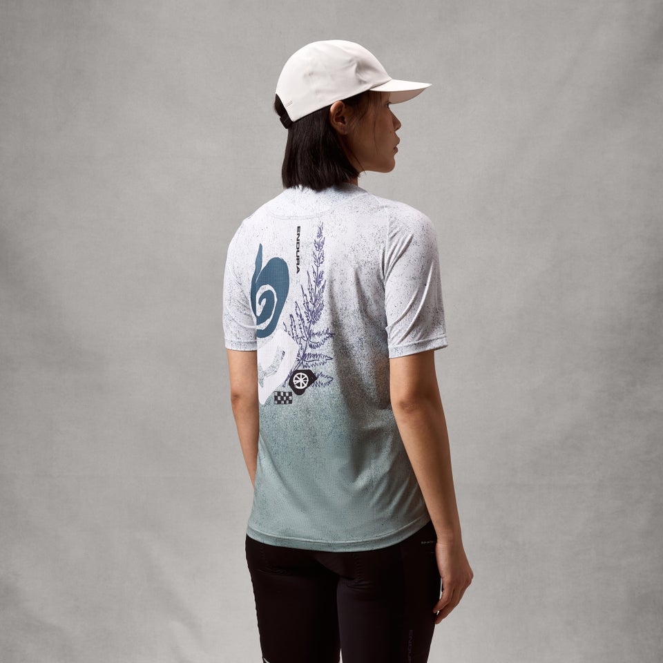 ENDURA SINGLETRACK PRINT TEE Trikot Kurzarm Women Aero Blue
