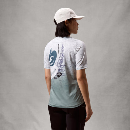 ENDURA SINGLETRACK PRINT Kurzarm-Trikot Damen Aero Blue