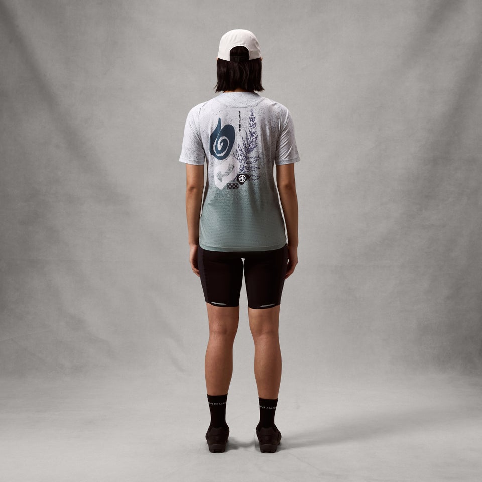 ENDURA SINGLETRACK PRINT TEE Trikot Kurzarm Women Aero Blue