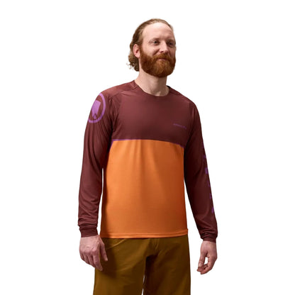 Trikot ENDURA SINGLETRACK CORE PRINTED Langarm End Orange