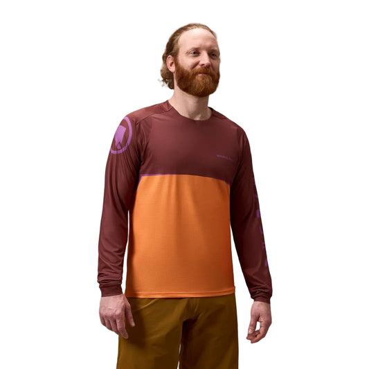 ENDURA SINGLETRACK CORE PRINTED Trikot Langarm End Orange