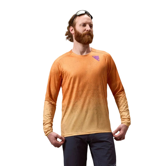 ENDURA SINGLETRACK PRINT Trikot Langarm End Orange