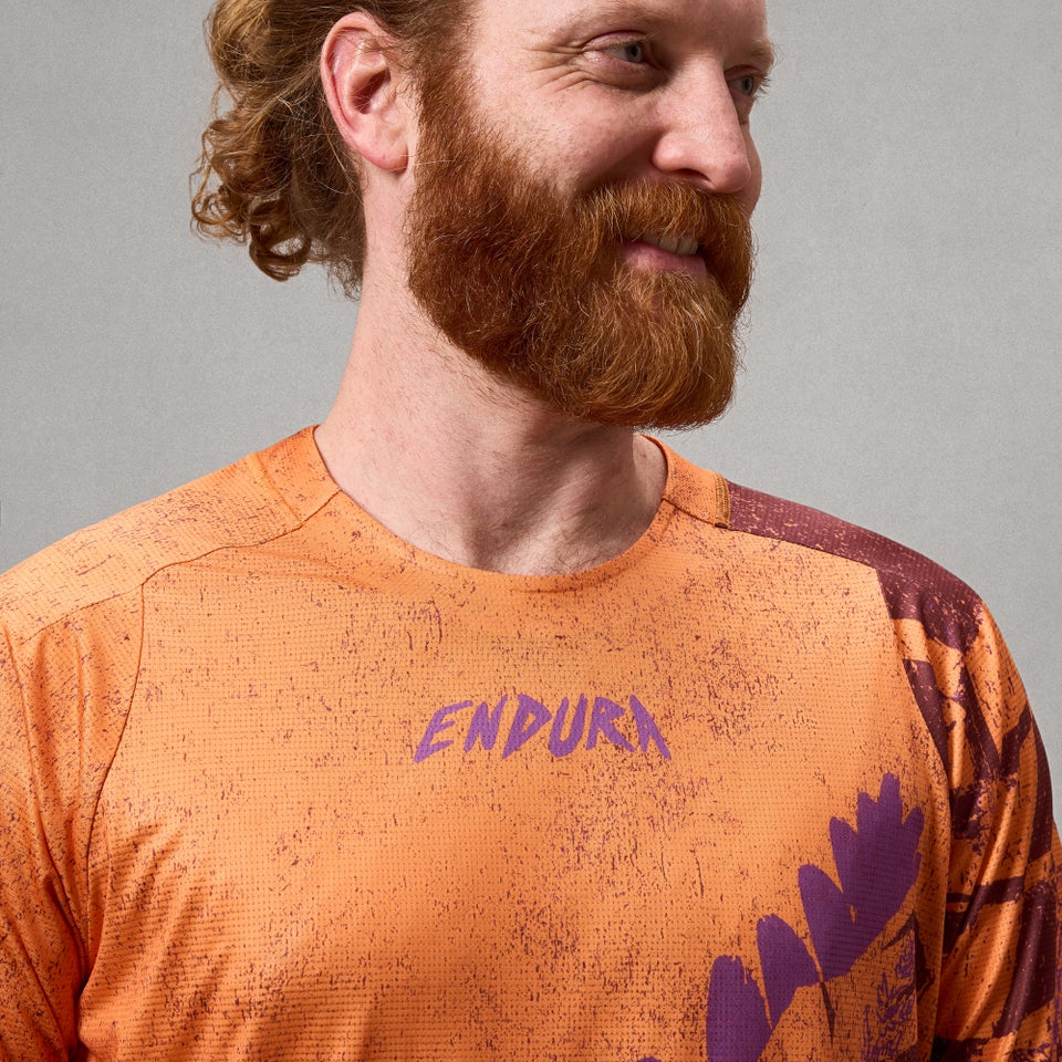 ENDURA SINGLETRACK PRINT Trikot Kurzarm End Orange