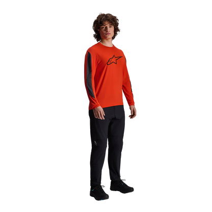Trikot ALPINESTARS A-DURA INSET ASTAR Lange Ärmel Orange