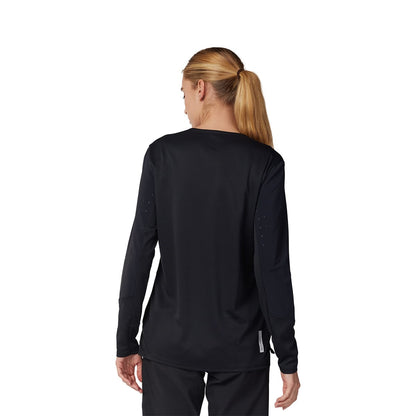 FOX DEFEND Damen-Trikot Langarm Schwarz
