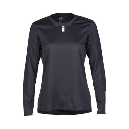 FOX DEFEND Damen-Trikot Langarm Schwarz