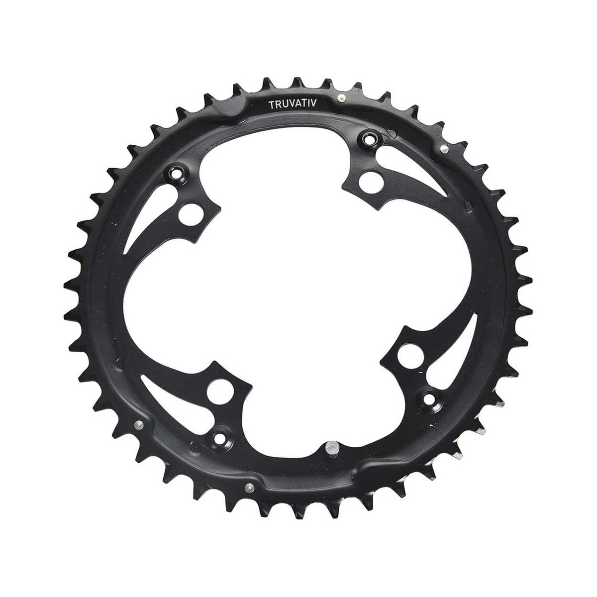 Äußeres Kettenblatt SRAM MTB 104BCD 9/10-fach, 4-Loch, 104 mm — Kettenblatt auf weißem Hintergrund