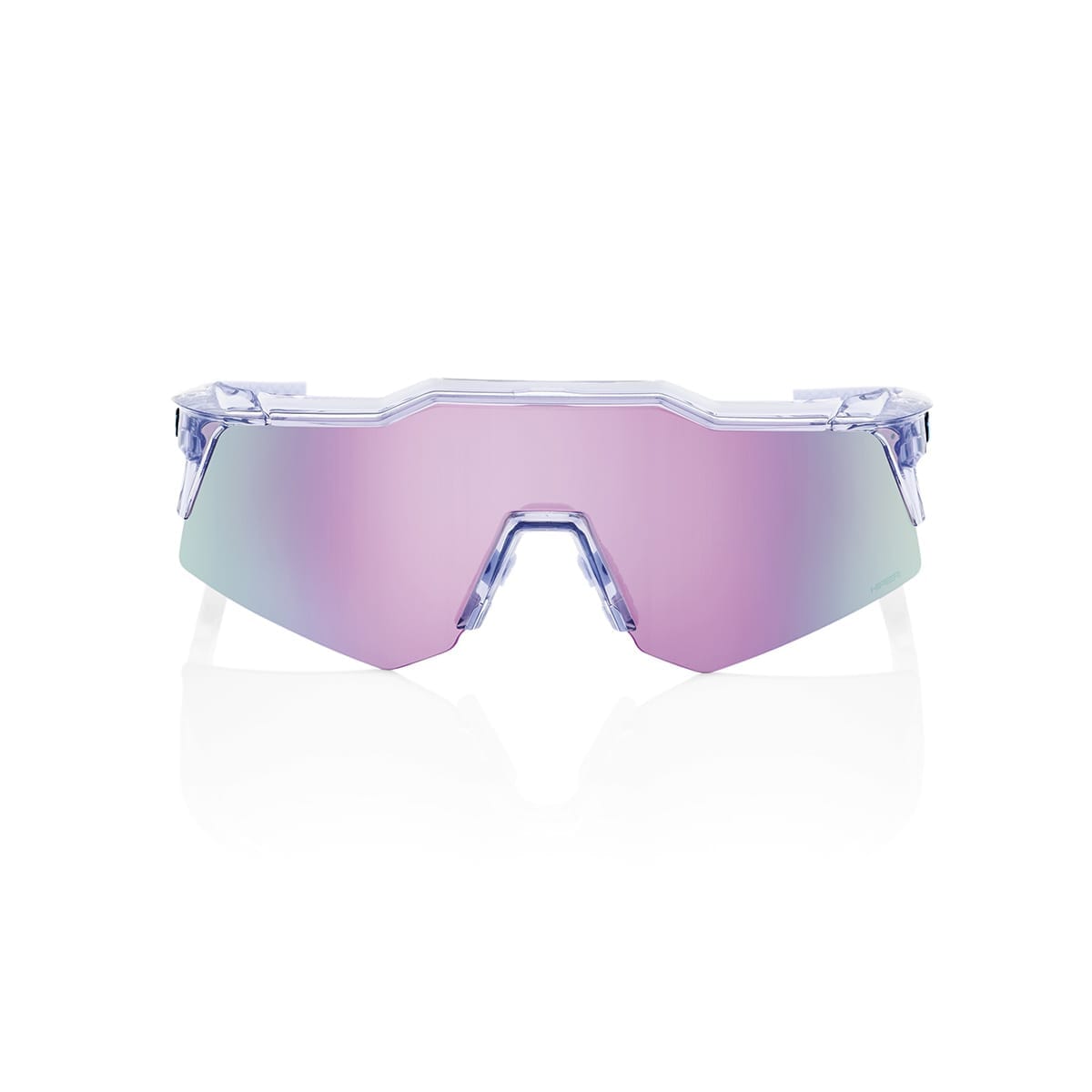 Lunettes 100%  SPEEDCRAFT XS POLISHED Translucide Hiper Mirror Lavende