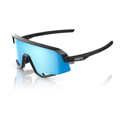 Brille 100% SLENDALE Schwarz Matt Hipper Mirror Blau