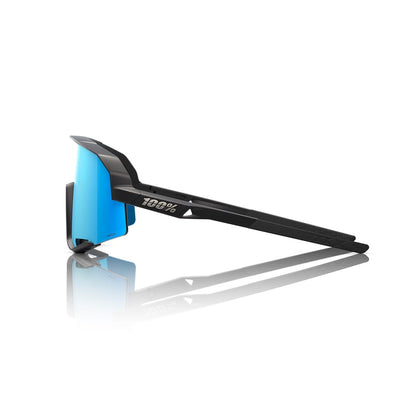 Brille 100% SLENDALE Schwarz Matt Hipper Mirror Blau