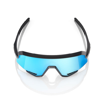 Brille 100% SLENDALE Schwarz Matt Hipper Mirror Blau