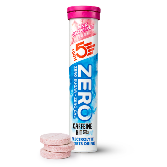HIGH5 ZERO Elektrolyt-Hydratation mit Koffein (20 Tabletten) Pink Grapefruit