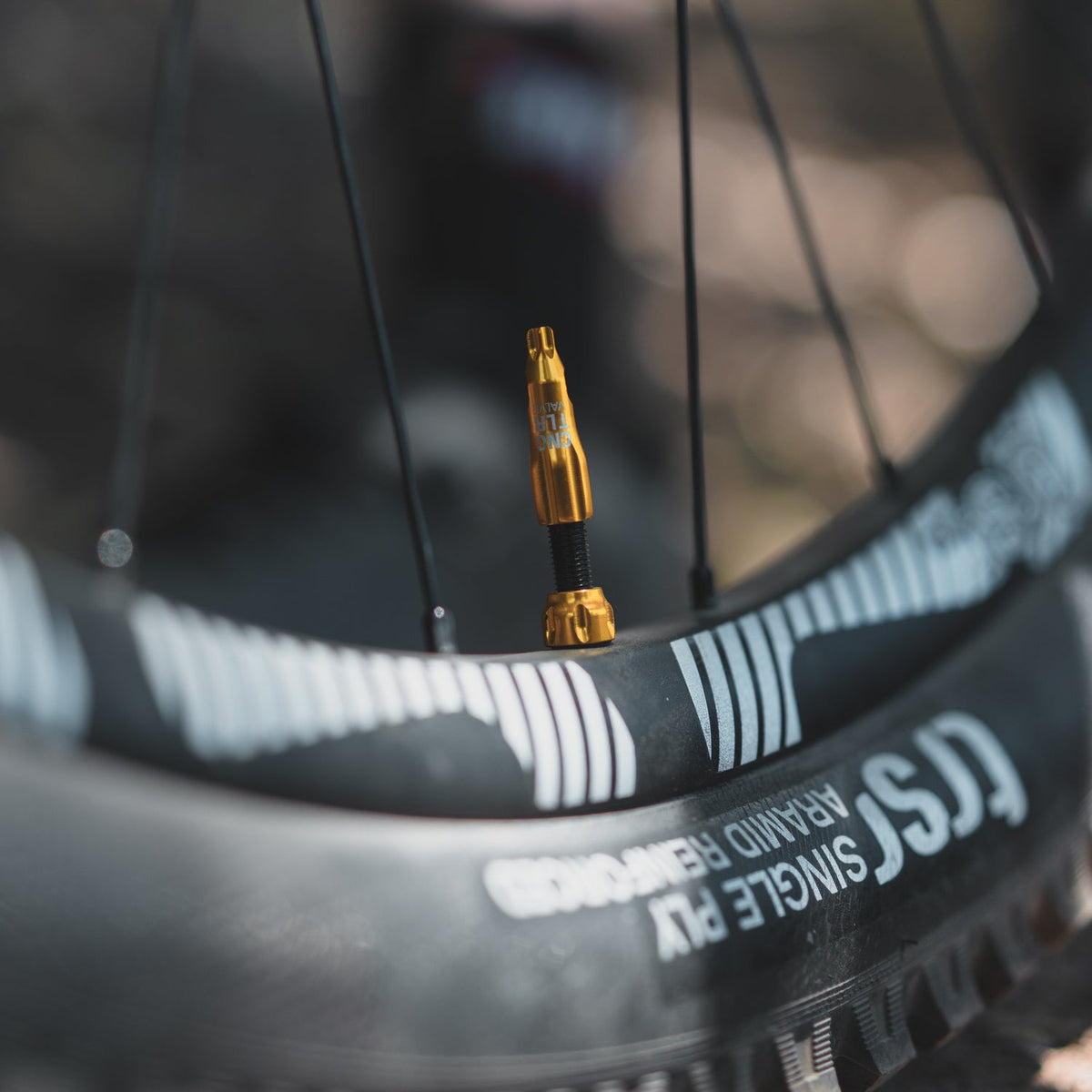 2er-Set LEZYNE CNC Tubeless-Ventile 80 mm Gold