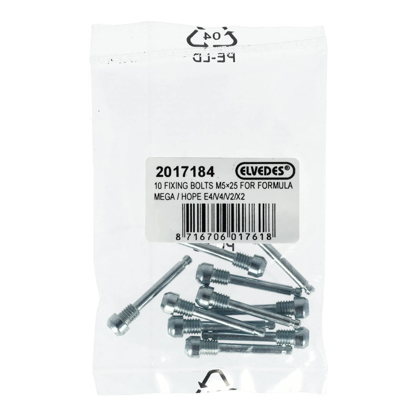 10 ELVEDES-Schrauben M5x25 für die Befestigung der Plaketten Formula Mega/HOPE E4/V4/X2/V2