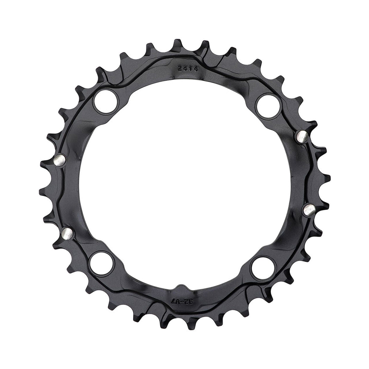 TRUVATIV MTB mittleres Kettenblatt, 9-fach, 4-Loch, 104 mm — Ansicht des Kettenblatts auf weißem Hintergrund
