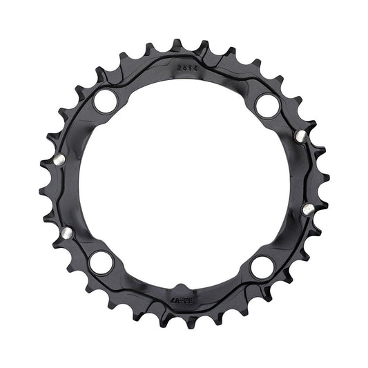TRUVATIV MTB mittleres Kettenblatt, 9-fach, 4-Loch, 104 mm — Ansicht des Kettenblatts auf weißem Hintergrund