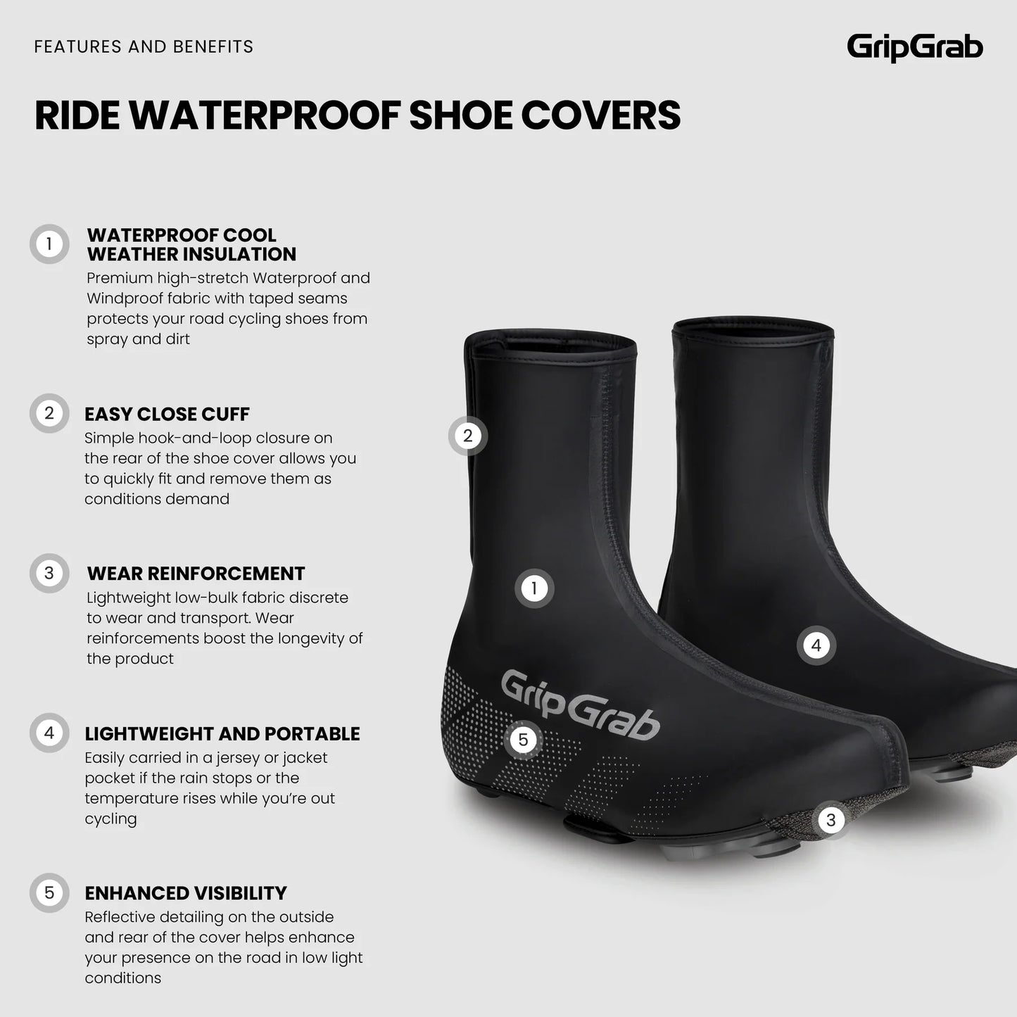 Überziehschuhe GRIPGRAB RIDE WATERPROOF Schwarz