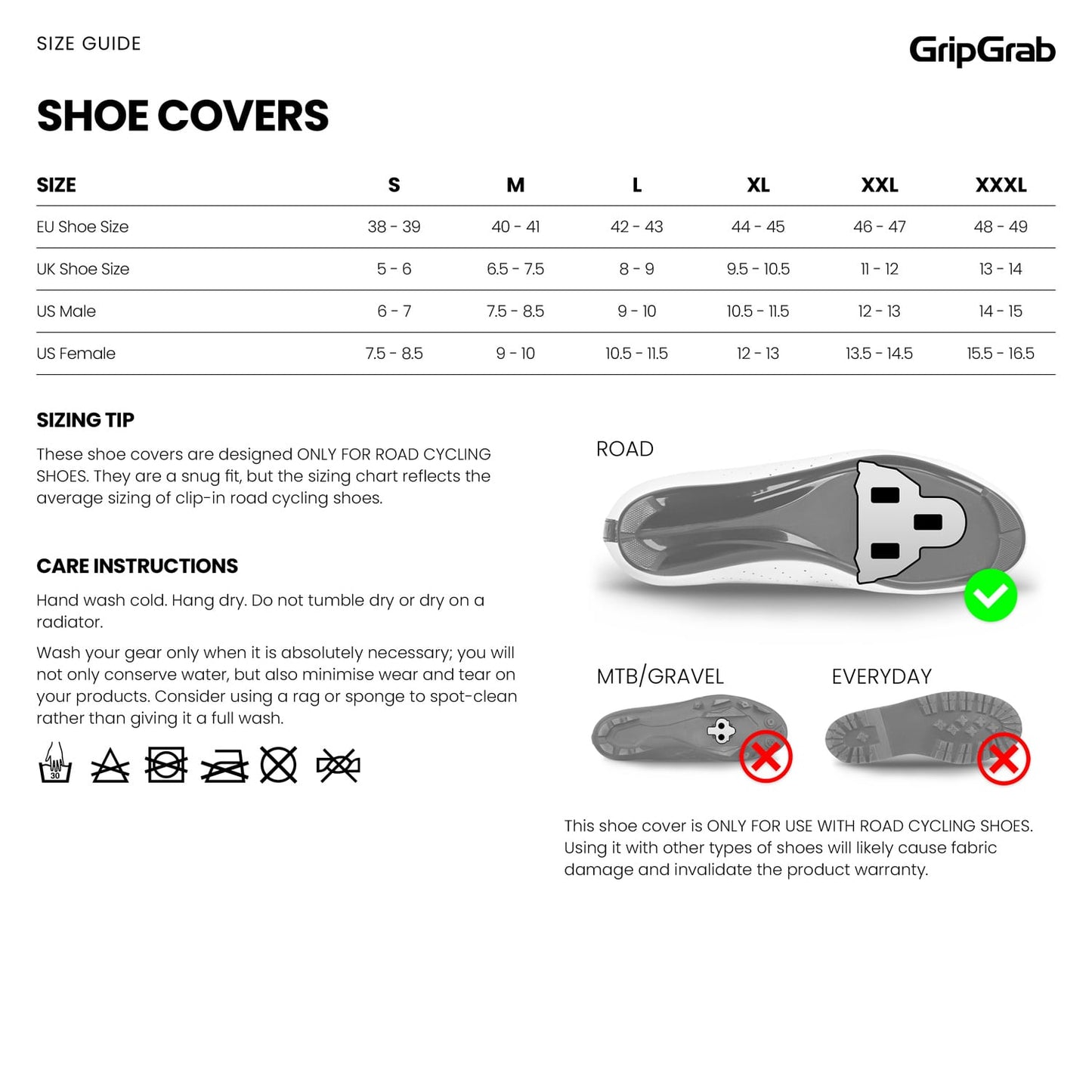 Schuhüberzieher GRIPGRAB ARTIC 2 WATERPROOF ROAD Schwarz