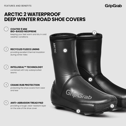 Überschuhe GRIPGRAB ARTIC 2 WATERPROOF ROAD Schwarz
