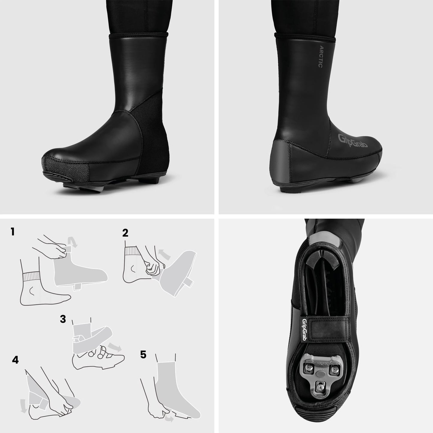 Schuhüberzieher GRIPGRAB ARTIC 2 WATERPROOF ROAD Schwarz