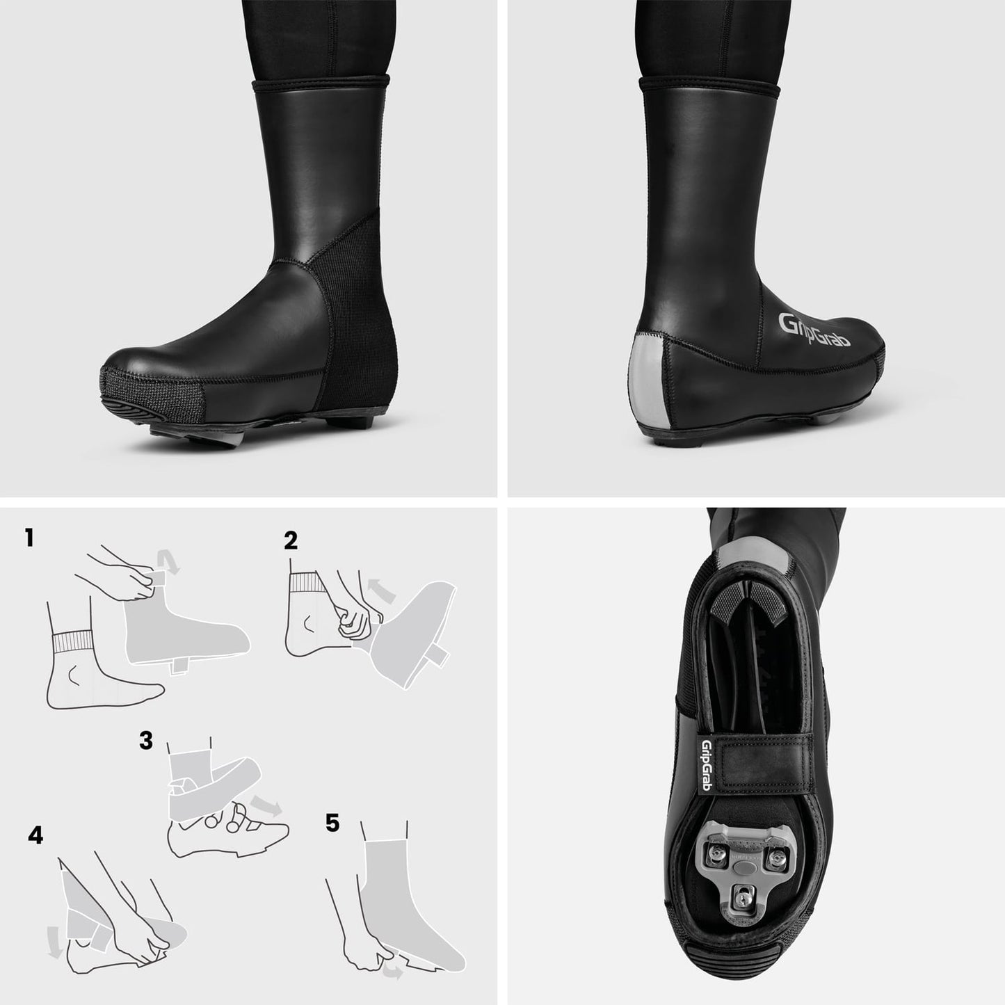Schuhüberzieher GRIPGRAB PACR WATERPROOF ROAD Schwarz