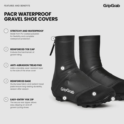 Überschuhe GRIPGRAB PACR WATERPROOF GRAVEL Schwarz