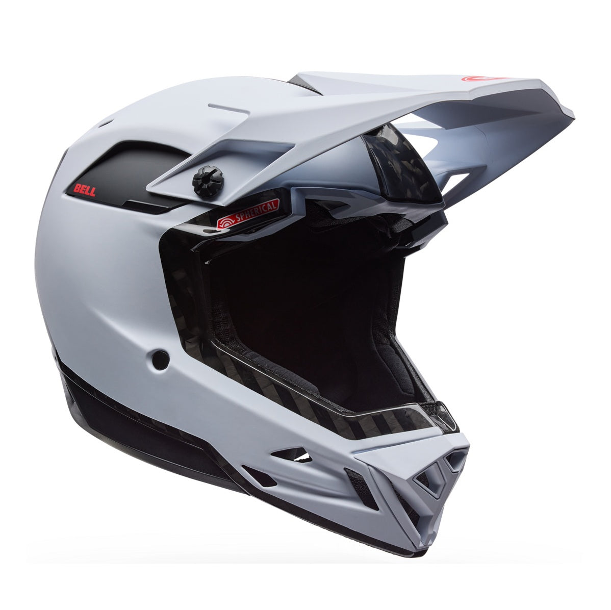 MTB-Helm BELL FULL-10 SPHERICAL CARBON PEAK Weiß