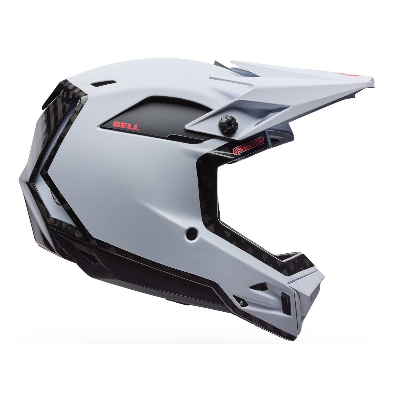 MTB-Helm BELL FULL-10 SPHERICAL CARBON PEAK Weiß