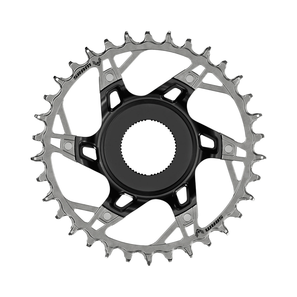 SRAM XX T-TYPE EAGLE SHIMANO Kettenblatt für Einfachantrieb, 12-fach, Direct Mount — Ansicht des Kettenblatts auf weißem Hintergrund