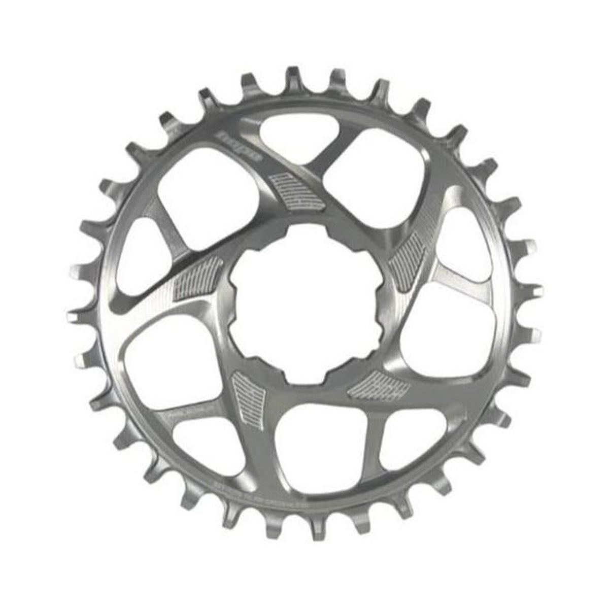 HOPE R22 Kettenblatt für Einfachantrieb, 9-/10-/11-/12-fach, Direct Mount, Silber — Ansicht des Kettenblatts auf weißem Hintergrund