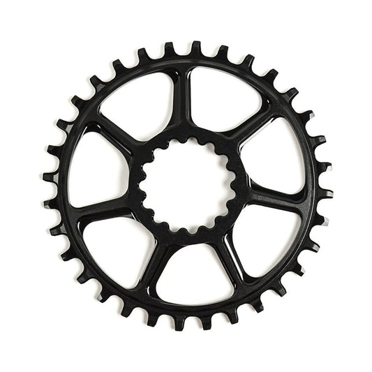 E-THIRTEEN UL Ultralight Direct Mount Einfach-Kettenblatt, 10/11/12-fach, Boost, 5 mm Offset — Kettenblatt vor weißem Hintergrund