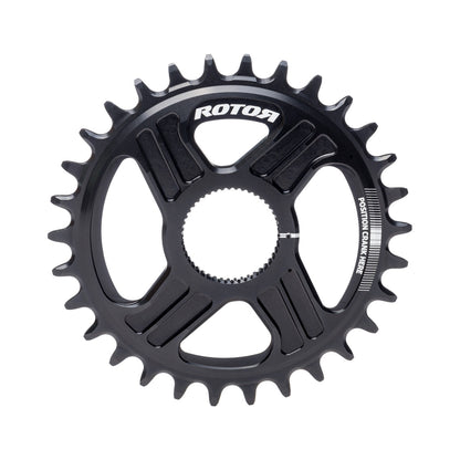 ROTOR noQ-RING Direct Mount Einfach-Kettenblatt für Hawk/Raptor/Kapic/2INPowerDM/INPowerDM, 9/10/11-fach — Kettenblatt vor weißem Hintergrund