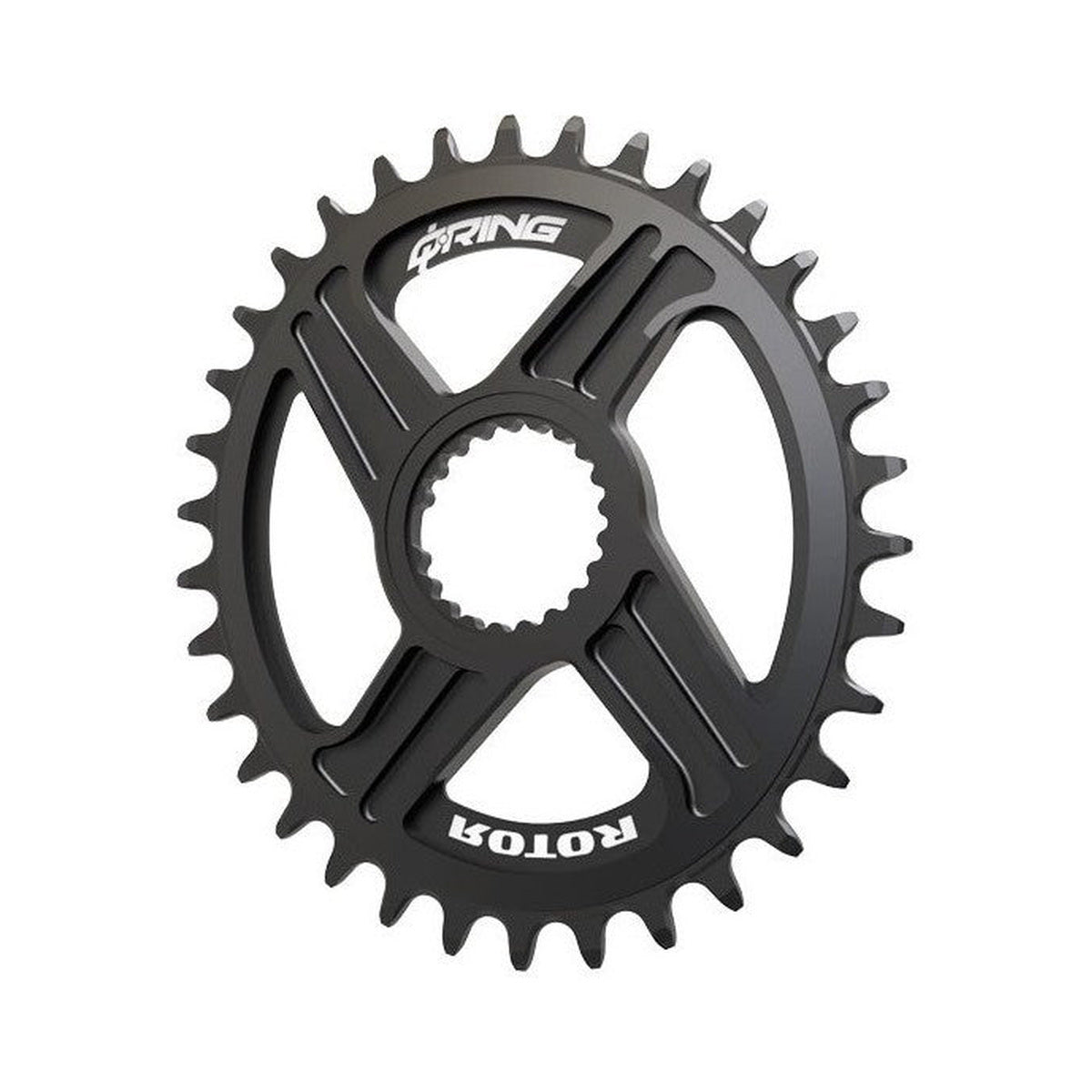 ROTOR Q-RING Shimano SLX / XT / XTR Direct Mount Einfach-Kettenblatt, 12-fach — Kettenblatt vor weißem Hintergrund