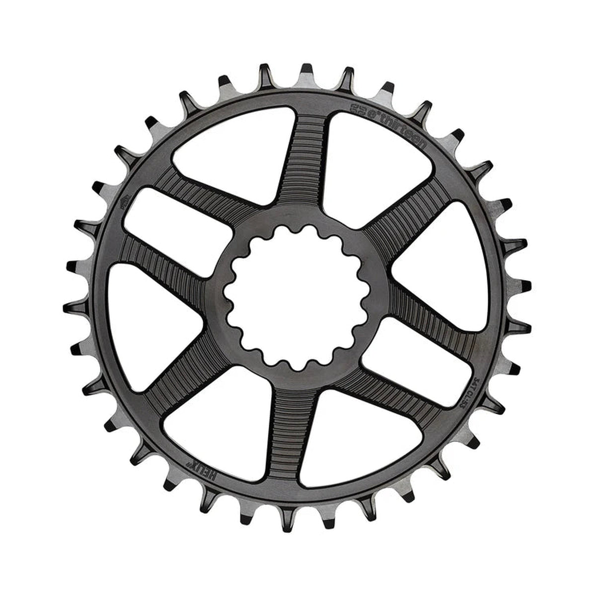 E-THIRTEEN HELIX RACE 1-fach-Kettenblatt, 11/12-fach, Direct Mount, Boost/SuperBoost, 52/55 mm — Kettenblatt auf weißem Hintergrund