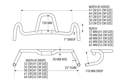 Gravel-Lenker REDSHIFT Kitchen Sink + Loop Rise 20mm