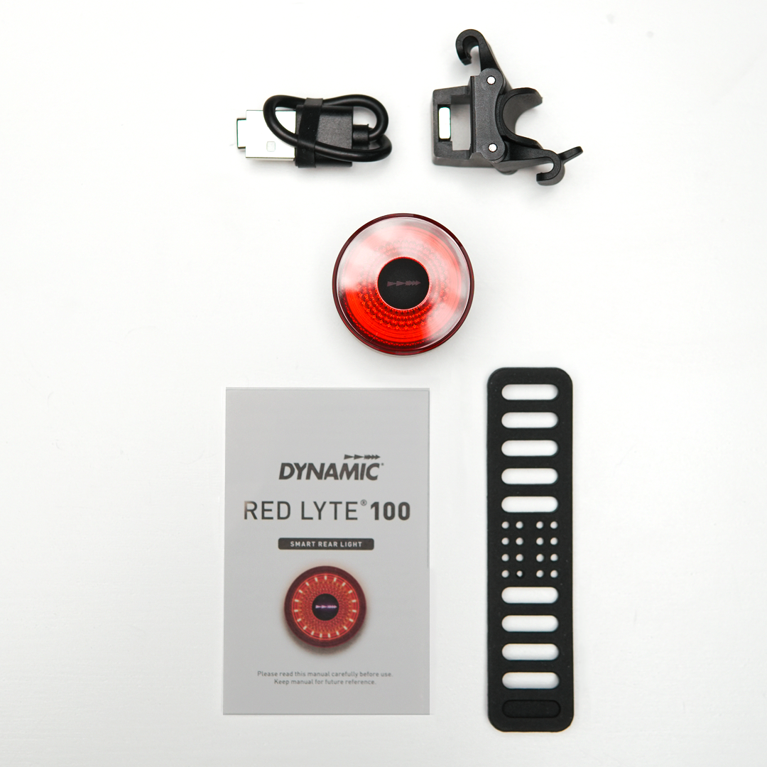 DYNAMIC RED LYTE 100 am Fahrrad montiert