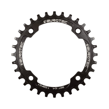 BURGTEC E-BIKE THICK THIN 1-fach-Kettenblatt, außen, 104 mm — Kettenblatt auf weißem Hintergrund