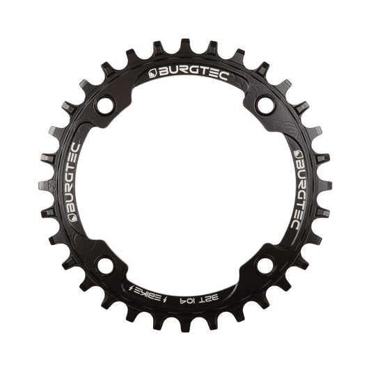 BURGTEC E-BIKE THICK THIN 1-fach-Kettenblatt, außen, 104 mm — Kettenblatt auf weißem Hintergrund