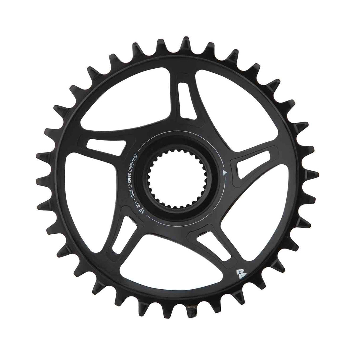 RACE FACE BOSCH 1-fach-Kettenblatt, 12-fach, Direct Mount, 52 mm — Kettenblatt auf weißem Hintergrund