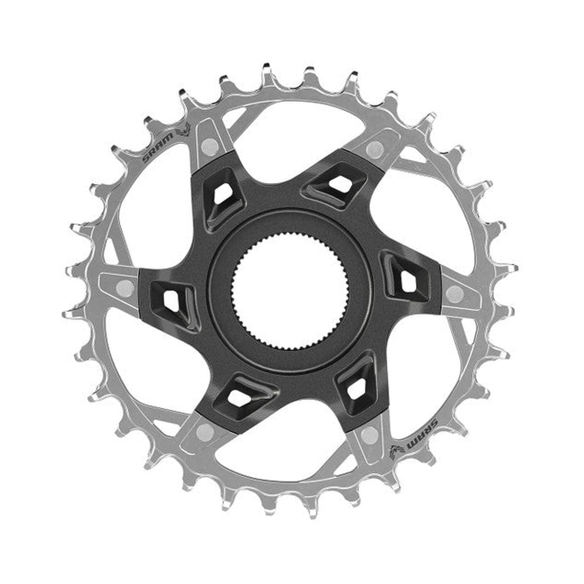 SRAM XX T-TYPE EAGLE 1-fach-Kettenblatt, 12-fach, Direct Mount für FAZUA — Kettenblatt auf weißem Hintergrund