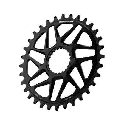 STRONGLIGHT SHIMANO FC-M6100/7100/8100 1-fach-Kettenblatt, 12-fach, Direct Mount, 3 mm Versatz, Boost — Kettenblatt auf weißem Hintergrund