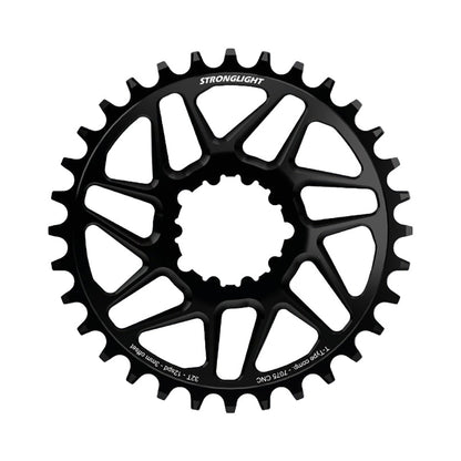 STRONGLIGHT SRAM EAGLE SX/NX/GX/X01 1-fach-Kettenblatt, 12-fach, Direct Mount, 3 mm Versatz, Boost — Kettenblatt auf weißem Hintergrund