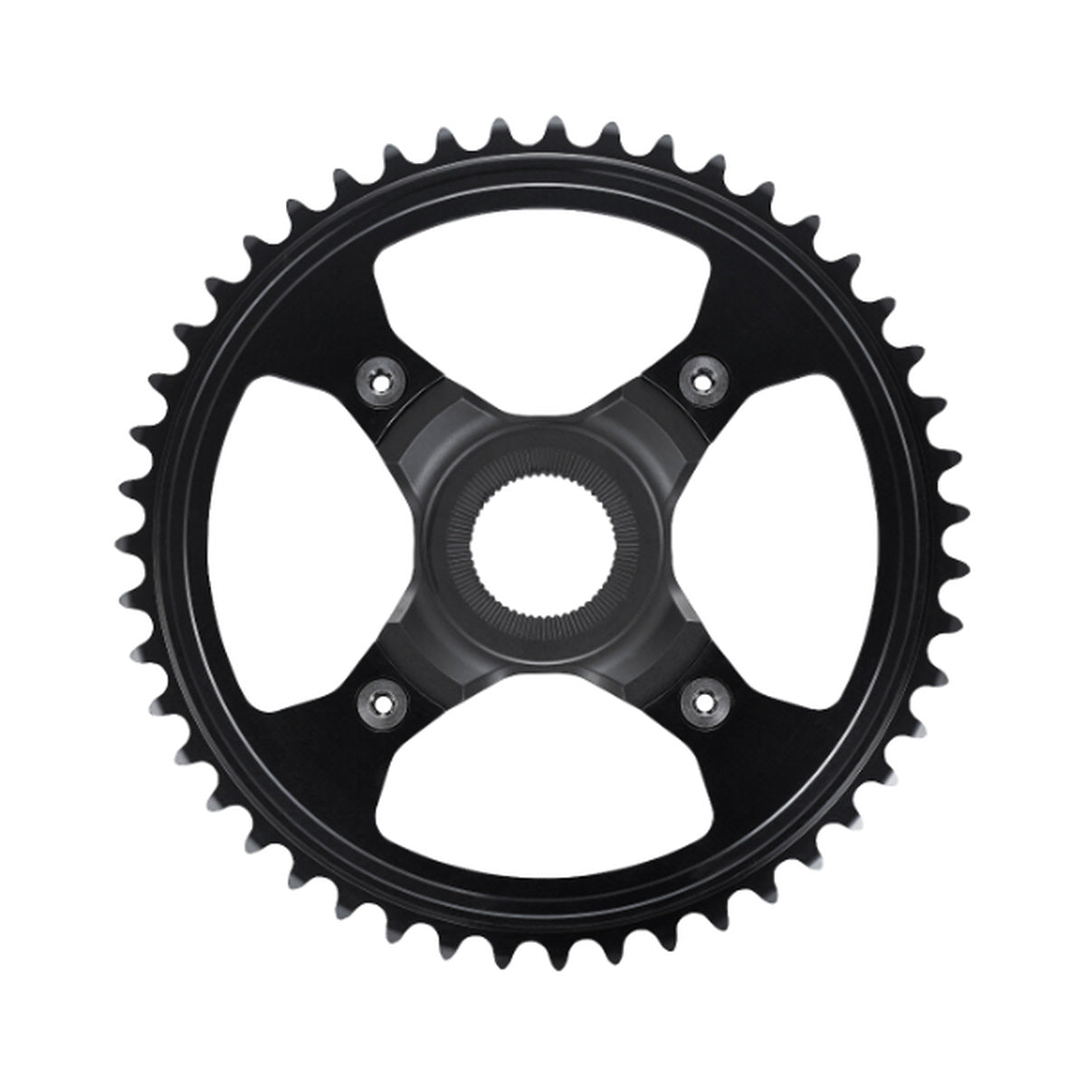 SHIMANO SM-CRE80-R E-Bike-1-fach-Kettenblatt, 10/11-fach, 50 mm Kettenlinie — Kettenblatt auf weißem Hintergrund