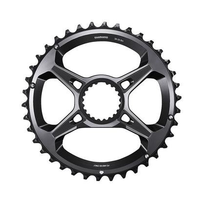 Äußeres SHIMANO XTR Kettenblatt für FC-M9100-2 (28–38 Zähne), 12-fach — Kettenblatt auf weißem Hintergrund