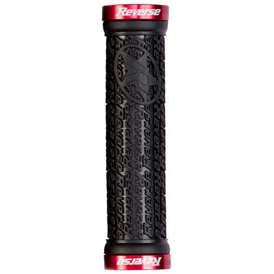 Griffe REVERSE COMPONENTS STAMP Lock-On Ø 30mm Schwarz/Rot