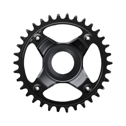 SHIMANO SM-CRE80-12-SB E-Bike-1-fach-Kettenblatt, 12-fach, 56,5 mm Kettenlinie — Kettenblatt auf weißem Hintergrund